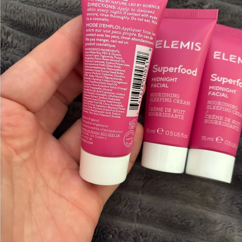 3 X ELEMIS Superfood Midnight Facial nourishing sleep cream 15ml - Picture 3 of 4